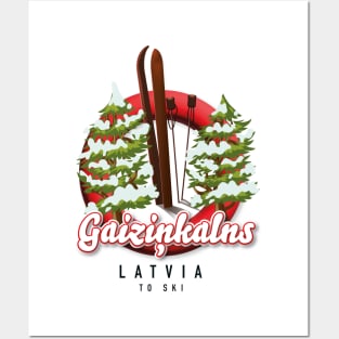 gaiziņkalns Latvia ski logo Posters and Art